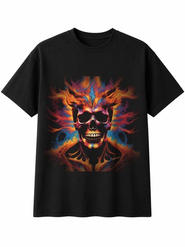 Psychedelic skull flames - in,