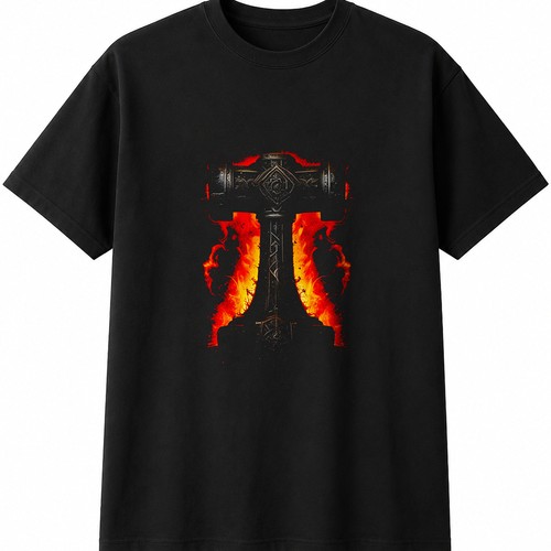 Mjolnir hammer flammen - mjolnir, in