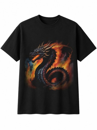 Norse serpent dragon flames - in,