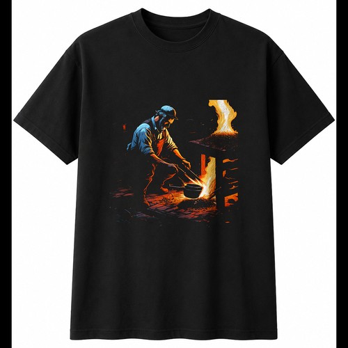 Blacksmith forge flames - in,