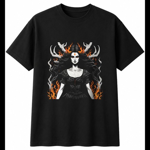 Graustufen sea witch flames - graustufen,