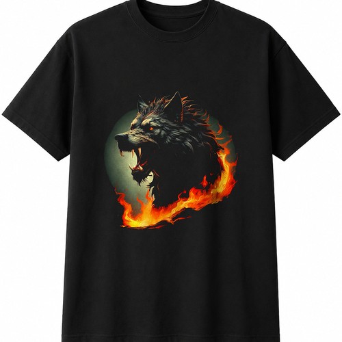 Fenrir wolf flammen - wolf, in