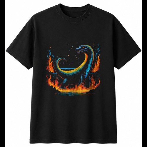 Loch ness monster flammen - loch,