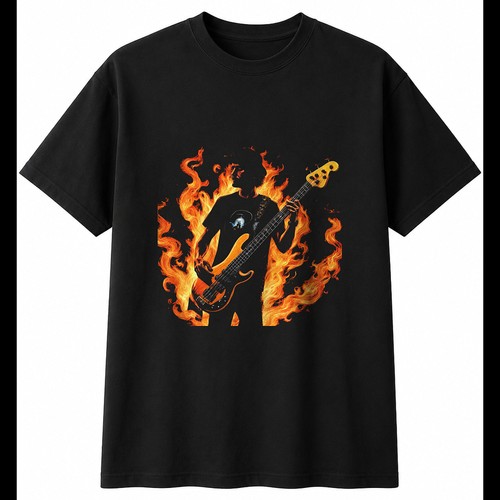 Bassgitarre flammen - bassgitarre,