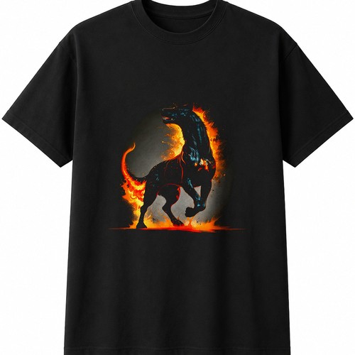 Detailliertes kelpie flames - detailliertes,