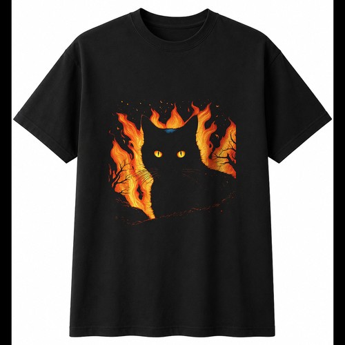 Detailreich black cat - black,
