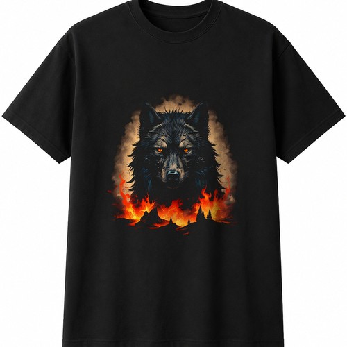 Fenrir wolf flammen - wolf,